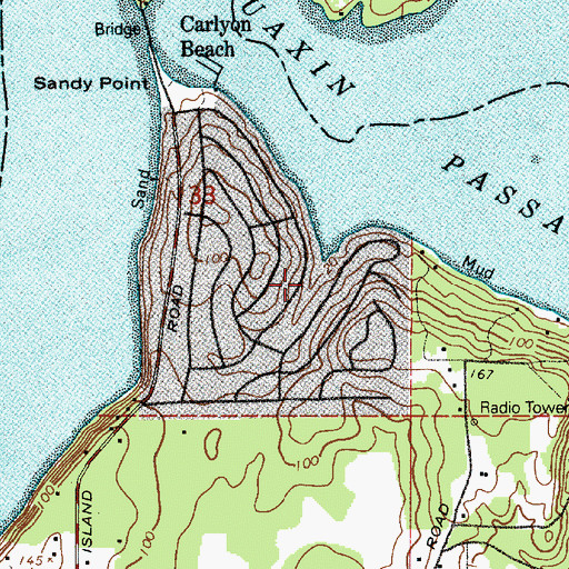 Topographic Map of Carlyon Beach Sewage Treatment Plant, WA