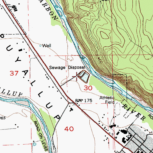 Topographic Map of Orting Sewage Treatment Plant, WA