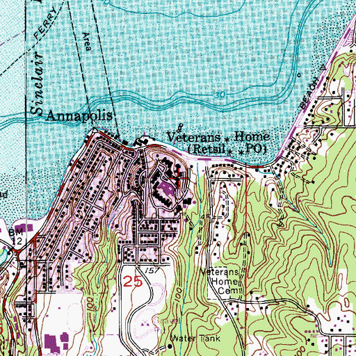 Topographic Map of Port Orchard Sewage Treatment Plant, WA