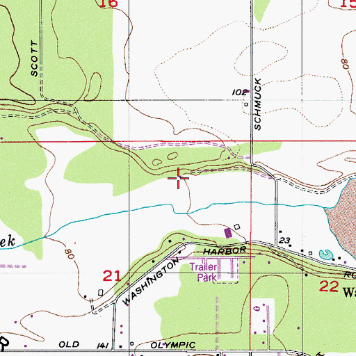 Topographic Map of Sequim Wastewater Treatment Plant, WA