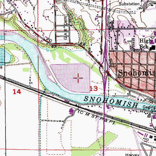 Topographic Map of Snohomish Wastewater Treatment Plant, WA