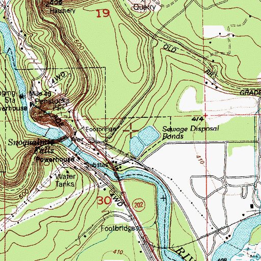 Topographic Map of Snoqualmie Sewage Treatment Plant, WA