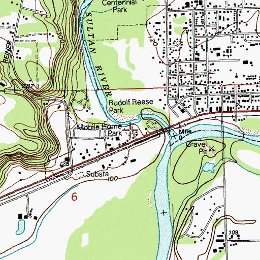 Topographic Map of Sultan Wastewater Treatment Plant and Sewage Treatment Plant, WA
