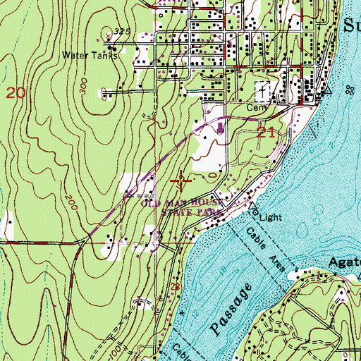 Topographic Map of Suquamish Wastewater Treatment Plant, WA