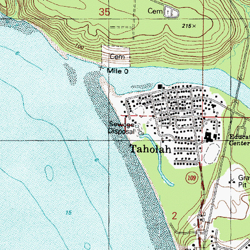 Topographic Map of Quinault Indian Nation Taholah Village Wastewater Treatment Plant, WA