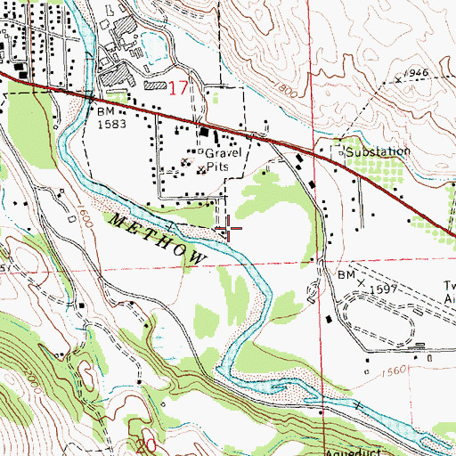 Topographic Map of Twisp Sewage Treatment Plant, WA
