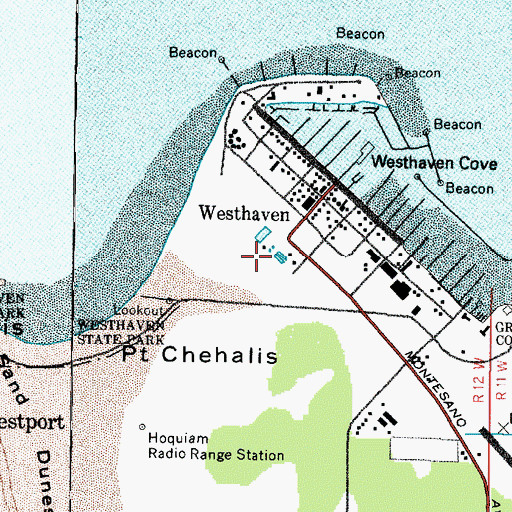 Topographic Map of Westport Wastewater Treatment Plant, WA