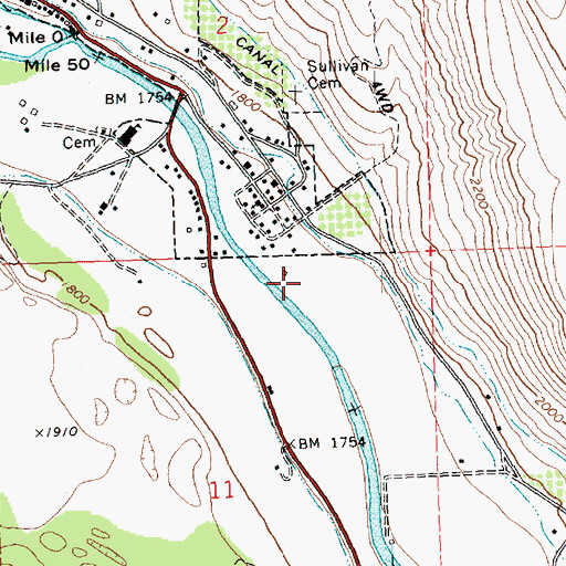 Topographic Map of Winthrop Sewage Treatment Plant, WA