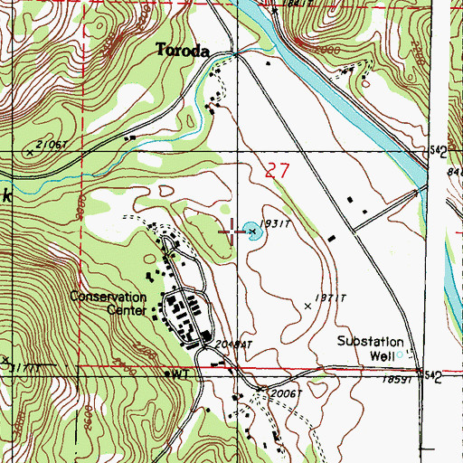 Topographic Map of Curlew Job Corps Wastewater Treatment Plant, WA