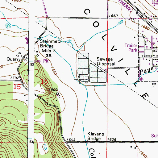 Topographic Map of Chewelah Wastewater Treatment Plant, WA