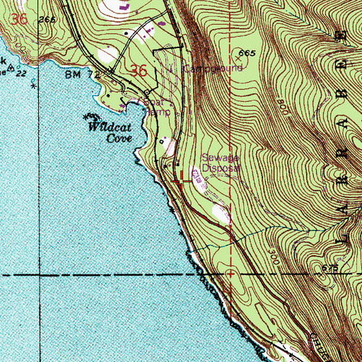 Topographic Map of Larrabee State Park Sewage Treatment Plant, WA