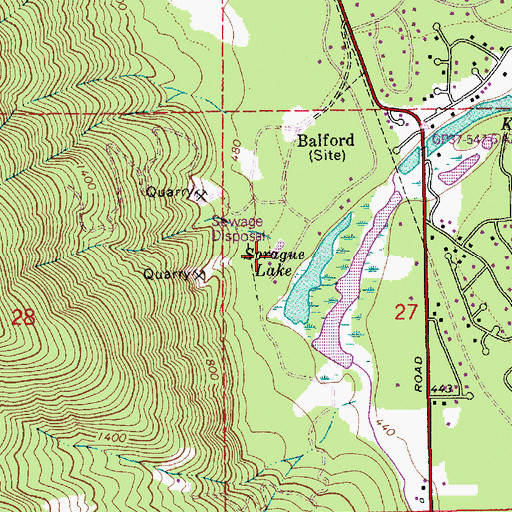 Topographic Map of Whatcom County Water District 13 Sewage Treatment Plant, WA