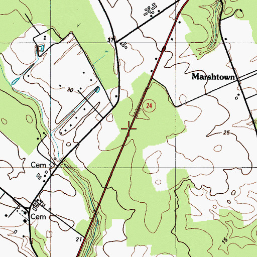 Topographic Map of Lewes and Rehoboth Fire Department Station 3, DE
