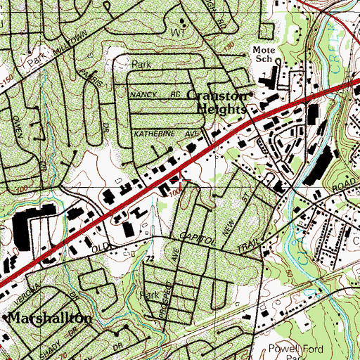 Topographic Map of Mill Creek Fire Company Station 1, DE