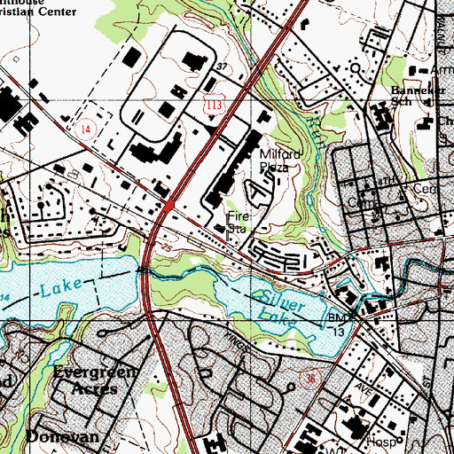 Topographic Map of Carlisle Fire Company, DE