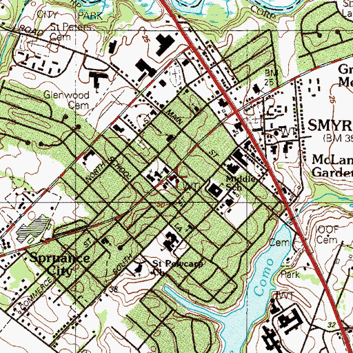 Topographic Map of Citizens' Hose Company Number 1, DE