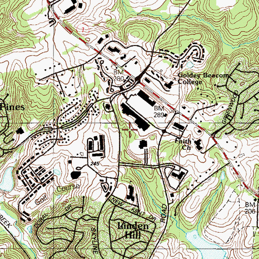 Topographic Map of Mill Creek Fire Company Ambulance Station 2, DE