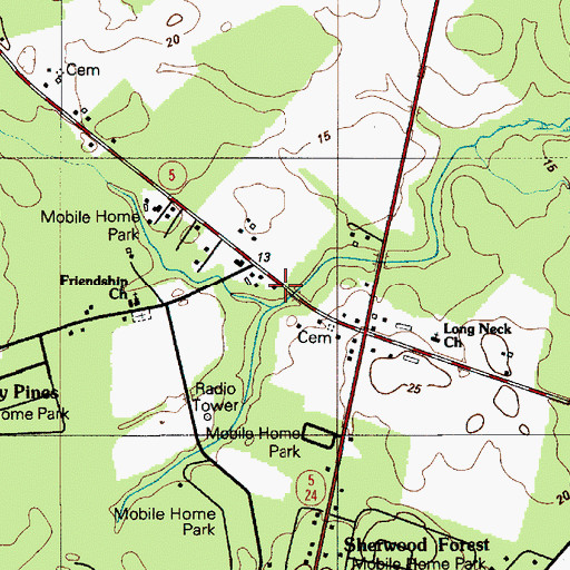 Topographic Map of Mid Sussex Rescue Squad, DE