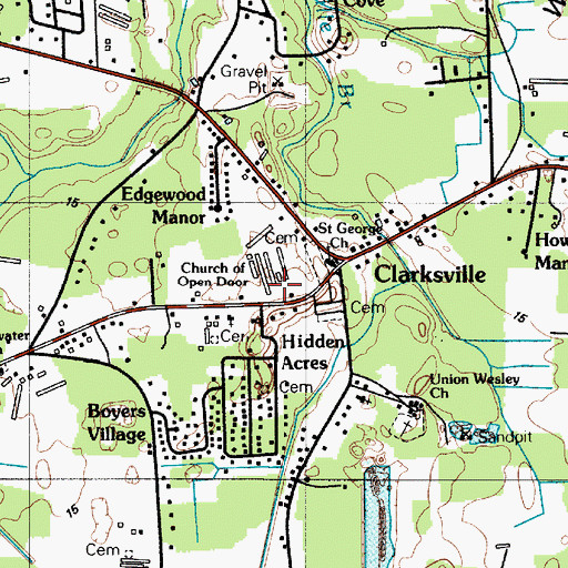 Topographic Map of Millville Volunteer Fire Company Station 2, DE
