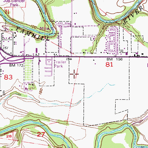 Topographic Map of Willamette Valley Medical Center, OR