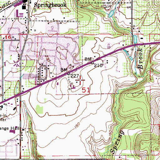 Topographic Map of Providence Newberg Hospital, OR