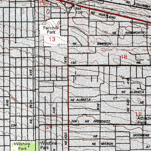 Topographic Map of Depaul Treatment Center Incorporated Youth Services, OR