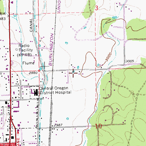 Topographic Map of BestCare Treatment Services Center, OR