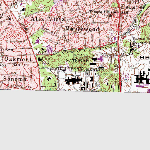 Topographic Map of National Institutes of Health, MD