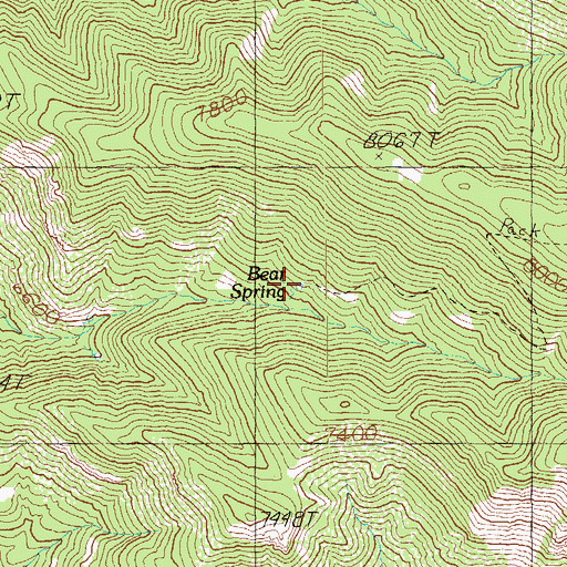 Topographic Map of Bear Spring, AZ