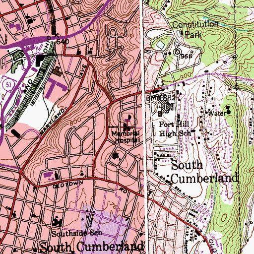 Topographic Map of Western Maryland Health System (historical), MD