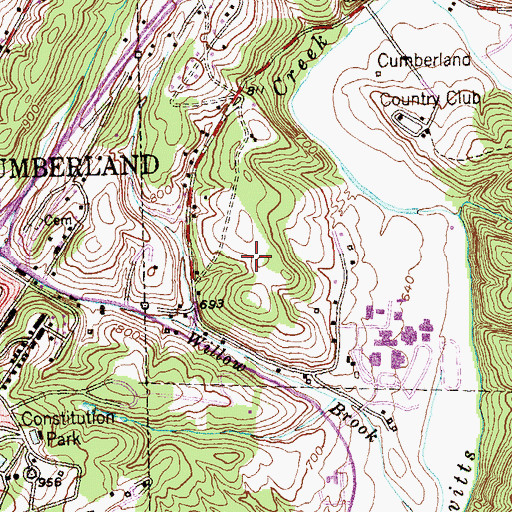 Topographic Map of Thomas B Finan Center, MD