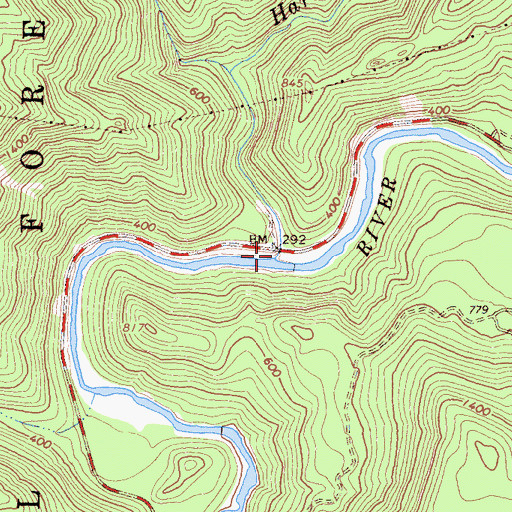 Topographic Map of Hardscrabble Creek, CA