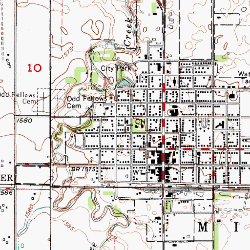 Topographic Map of Avera Hand County Memorial Hospital and Clinic, SD