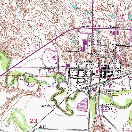 Topographic Map of Hans P Peterson Memorial Hospital, SD