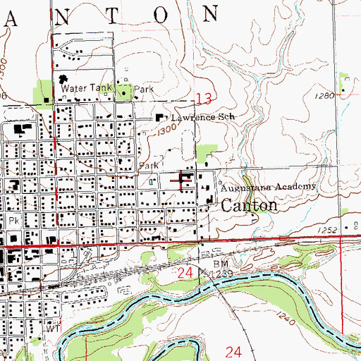 Topographic Map of Keystone Treatment Center, SD