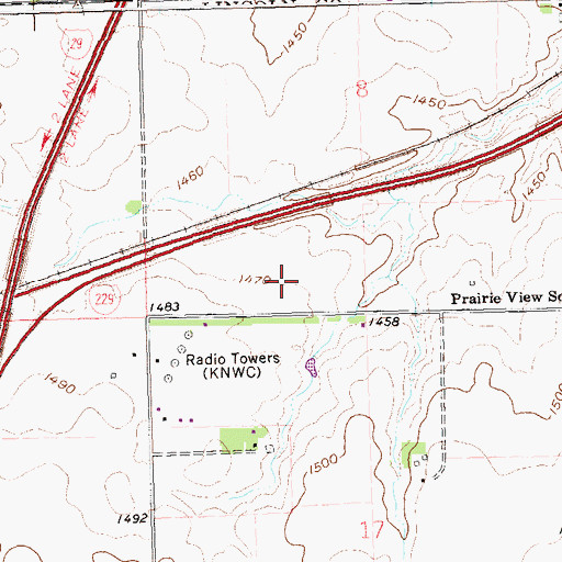 Topographic Map of Avera Heart Hospital of South Dakota, SD