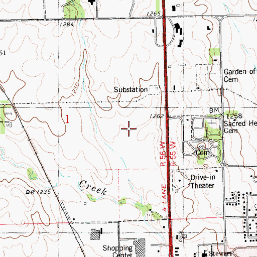 Topographic Map of Lewis and Clark Specialty Hospital, SD