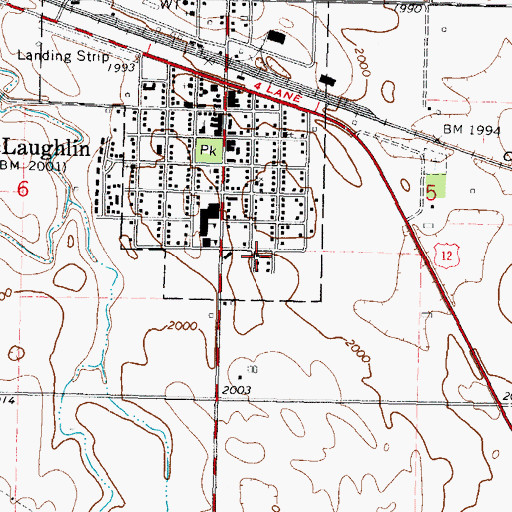 Topographic Map of McLaughlin Indian Health Center, SD