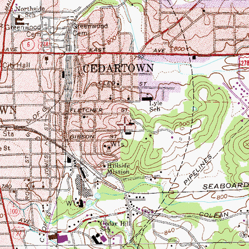 Topographic Map of Murphy - Harpst Children's Center Harpst Campus, GA
