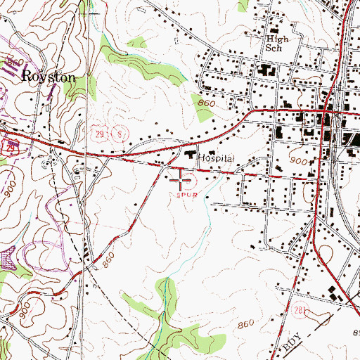 Topographic Map of Brown Health Rehabilitation Hospital, GA
