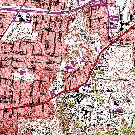 Topographic Map of Academy of World Languages, OH