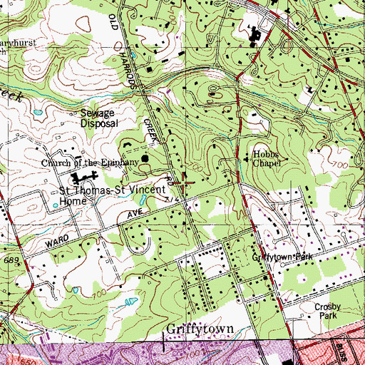 Topographic Map of Middletown Cemetery, KY