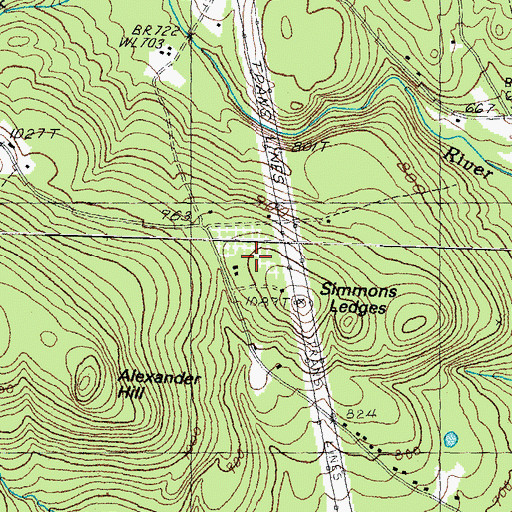 Topographic Map of Cardigan Mountain Orchard, NH