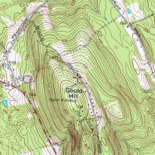 Topographic Map of Gould Hill Orchards, NH