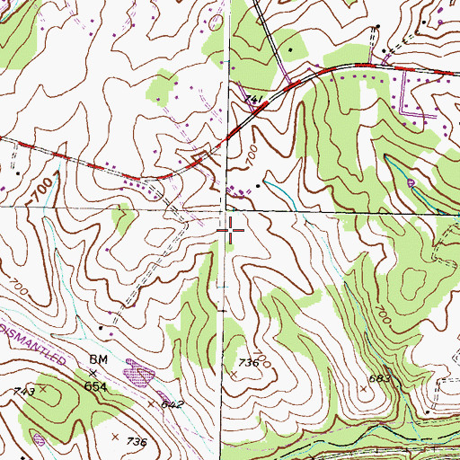 Topographic Map of Lantern Light Farm, MD