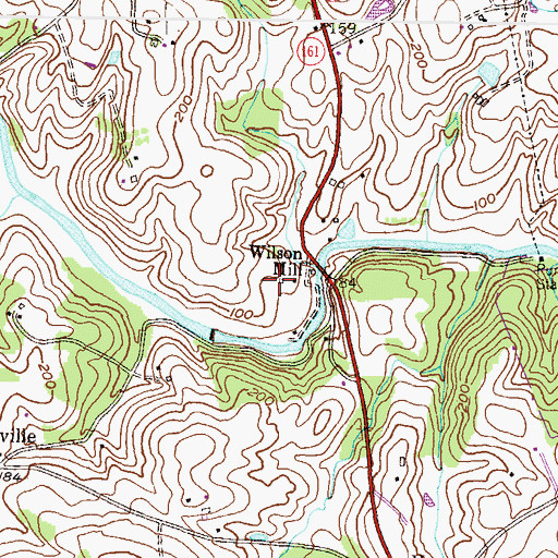 Topographic Map of Holloway Farms, MD