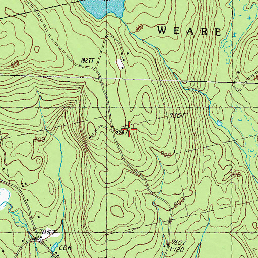 Topographic Map of Charmingfare Farm, NH