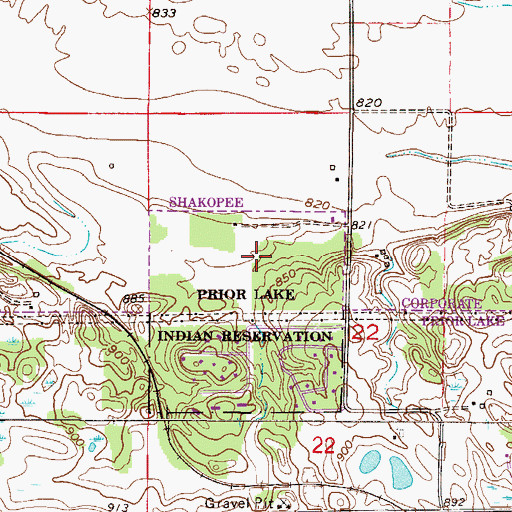 Topographic Map of Brewer, MN