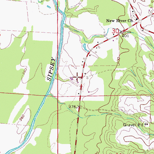 Topographic Map of Mac-Jer Dairy, AL