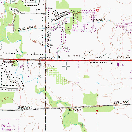 Topographic Map of Friendship Free Will Baptist Church, MI